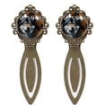 thumbnail image 1 of Wolf Elegant Vintage Copper-Colored Lace Bookmarks - Set of 2, Stainless Steel Book Accessories for Readers and Book Lovers, 1 of 5