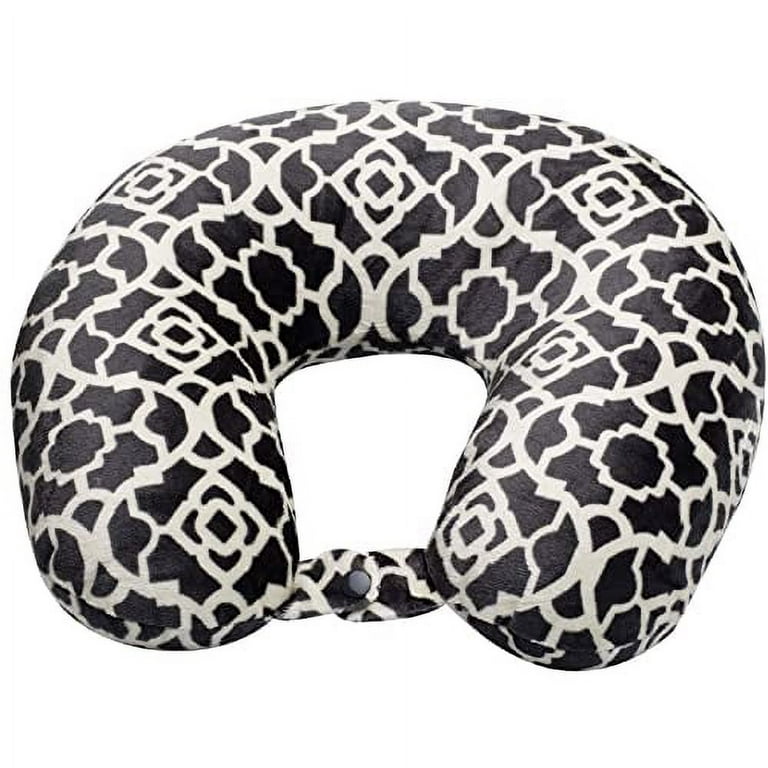 Wolf Essentials Adult Cozy Soft Microfiber Neck Pillow, Compact, Perfect  for Plane or Car Travel, Charcoal