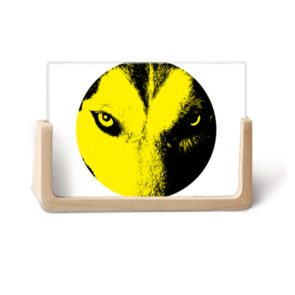 Wolf Eye Art Deco Fashion Photo Wooden Photo Frame Tabletop Display
