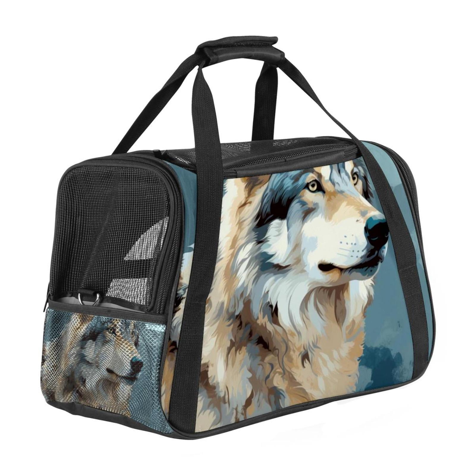 Wolf Fabric Pet Carrier Bag for s 900D Oxford Cloth Nylon Webbing 17x10x11.8 in Portable Travel Carrier Bag Walmart
