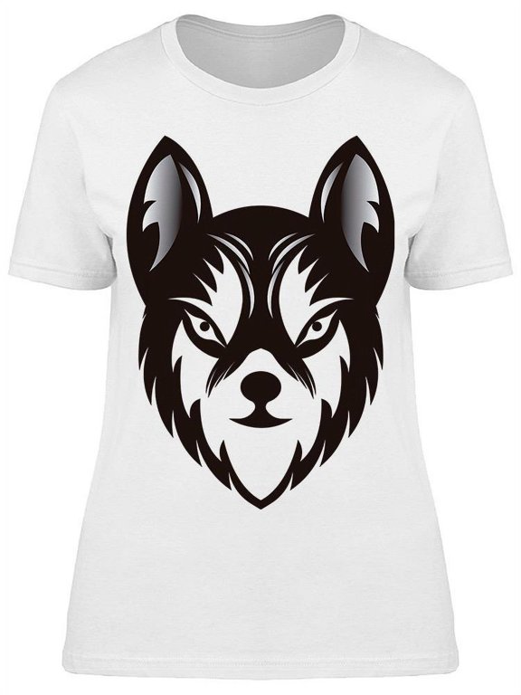 Wolf Face Animal T-Shirt Women -Image by Shutterstock, Female Small