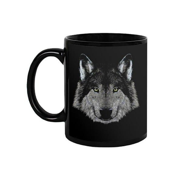 Wolf Face Portrait Mug - SPIdeals Designs,