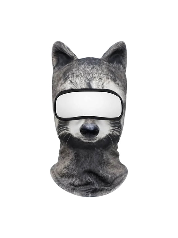 Wolf Face Ski Mask Balaclava For Winter Snowboarding Goggles Friendly Windproof Men Women Warm Full Coverage Animal