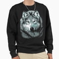 thumbnail image 1 of Wolf Face Wild Animal Portrait Nature Retro Aesthetic Graphic Vintage Tee Unisex Sweatshirt G685, Up to Size 5XL, 1 of 2