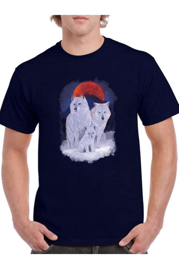 Wolf Family T-Shirt Men -Smartprints Designs, Male XX-Large