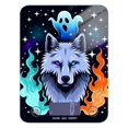 thumbnail image 1 of Wolf Fire Ghost Food Scale Digital Kitchen Scale Waterproof Tempered Glass Tare Function 11 lb for Baking Cooking Meal Prep, 1 of 7