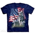 thumbnail image 1 of Wolf Flag Adult T-Shirt - 101002, 1 of 2