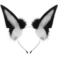 thumbnail image 1 of Wolf Fox Ears Headband Furry Animal Ear Hairband Animal Hair Hoop Animal Headwear Head Accessories for Anime Dress, 1 of 7