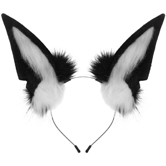 Wolf Fox Ears Headband Furry Animal Ear Hairband Animal Hair Hoop Animal Headwear Head Accessories for Anime Dress