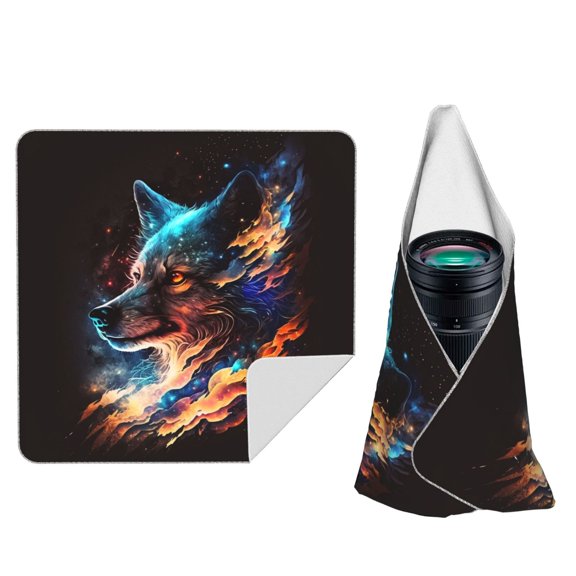 Wolf Galaxy Fire Space Magic Self-Adhesive Camera Wrap, Anti-Scratch & Dust-Proof Protective Equipment Cloth 10x10