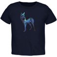 thumbnail image 1 of Wolf Galaxy Night Sky Toddler T Shirt Navy 3T, 1 of 1