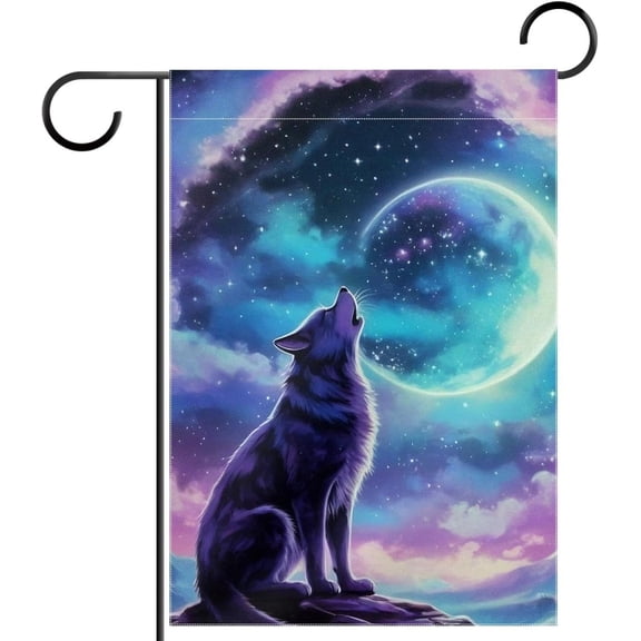 Wolf Garden Flag 12x18 Inch Double Sided for Outside Yard Porch Lawn Small Seasonal Autumn Winter Holiday Decoration