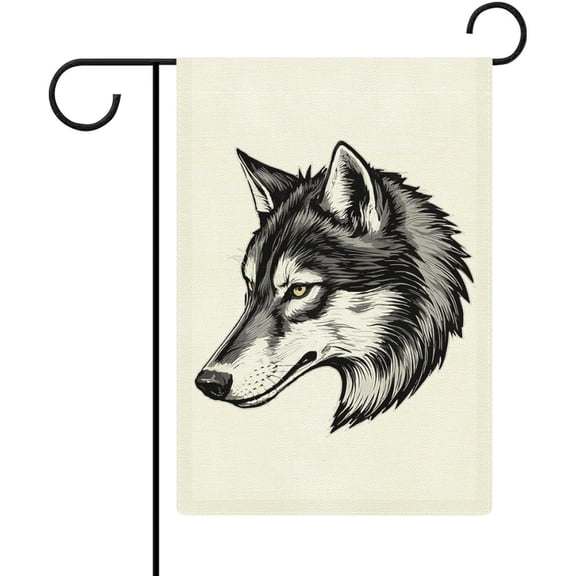 Wolf Garden Flag Double Sided 12 X 18 Inch Yard Flag, Small Flags for Outside Decorations