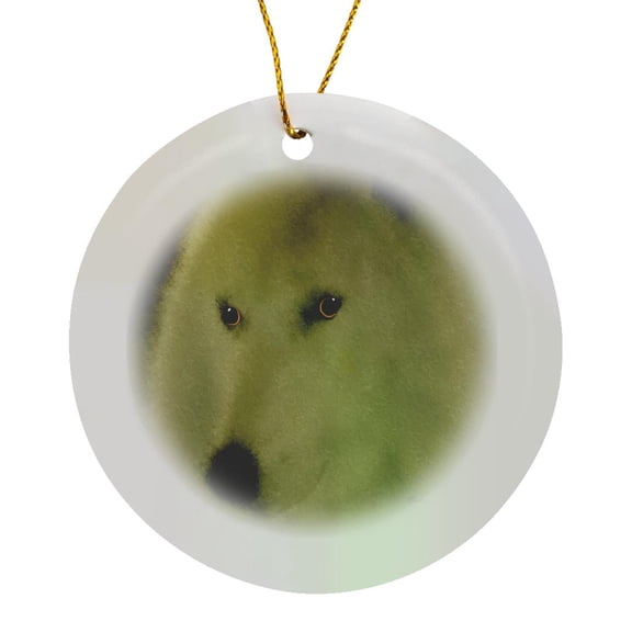 3drose, Wolf - Gentle Spirit - B, Circle Porcelain Ornament