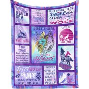 Wolf Gifts, Wolf Gifts for Girls, Wolf Gifts for Women, Wolves Gifts for Girls, Wolves Gifts, Wolf Gift, The Wolf Gift, Wolf Blanket, Wolf Gifts for Wolf Lovers Blanket Throw 50"   60"