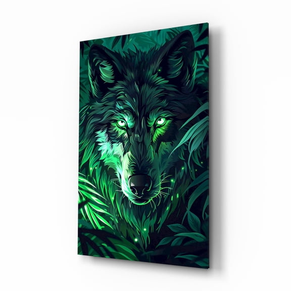 Wolf Glass Wall Art || Designer Collection