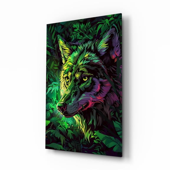 Wolf Glass Wall Art || Designer Collection