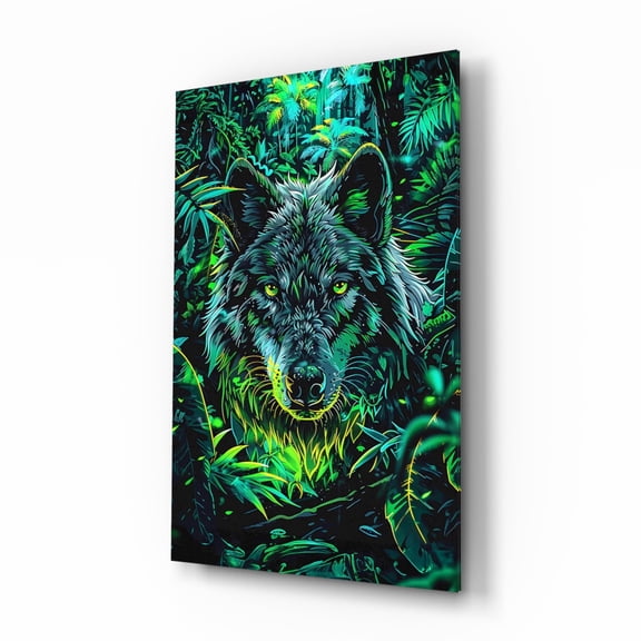 Wolf Glass Wall Art || Designer Collection