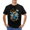 thumbnail image 1 of Wolf Going To Work Men’s Graphic T-shirt Vintage Short Sleeve Sport Tee Black L, 1 of 2