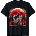 thumbnail image 1 of Wolf Graphic Nature Mountains Wildlife T-Shirt Shirts, 1 of 4