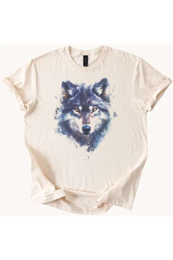 Wolf Graphic Tee Animal Art Shirt Unique Top Unisex S-5XL Hot Trending Shirt, Vintage Birthday Gift