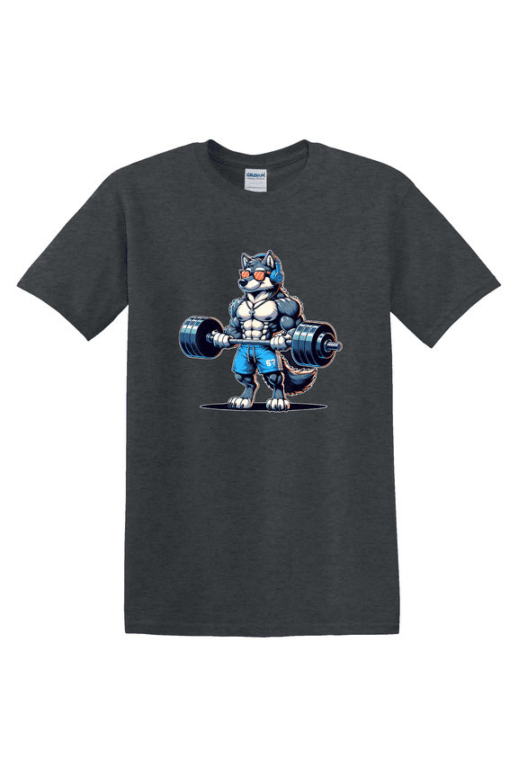 Wolf Gym Weightlifting Fitness Graphic T-Shirt