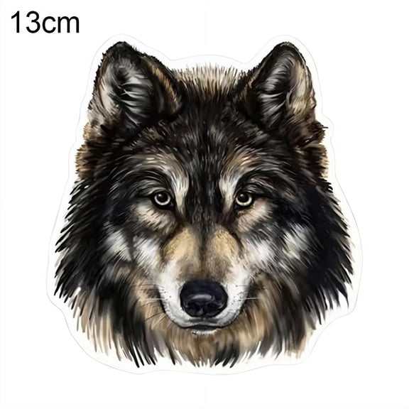 Wolf Head Car Sticker Self-Adhesive, Waterproof Decal for Bumper & Rear Window, Auto Exte-rior Decoration