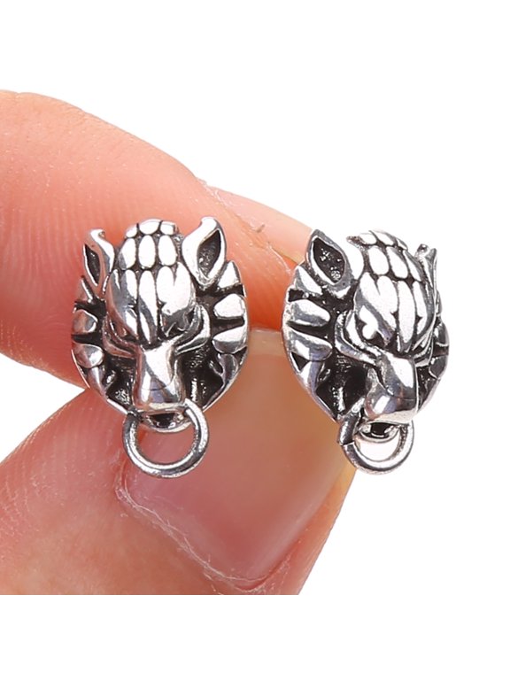 Wolf Head Cartilage Earrings Gothic Earrings Earrings Wolf Head Ear Studs Minimalist Unisex Jewelry Gift