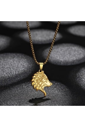 Wolf Head Charm Pendant Scandinavian Punk Street Nordic Jewelry Valentines Day Gift