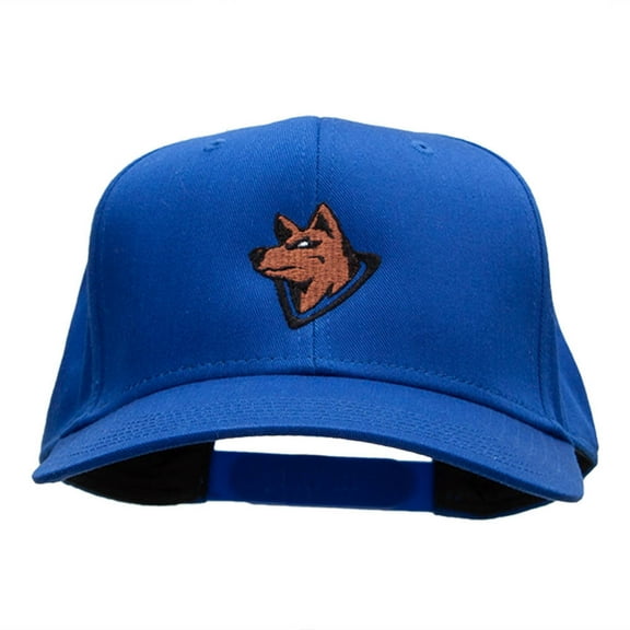 Wolf Head Embroidered Cotton Twill Pro Style Cap - Royal OSFM