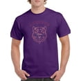 thumbnail image 1 of Wolf Head Lineart T-Shirt Men -Image by Shutterstock, Male 4X-Large, 1 of 4