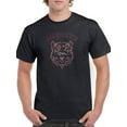 thumbnail image 1 of Wolf Head Lineart T-Shirt Men -Image by Shutterstock, Male 5X-Large, 1 of 4