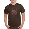 thumbnail image 1 of Wolf Head Lineart T-Shirt Men -Image by Shutterstock, Male x-Large, 1 of 4