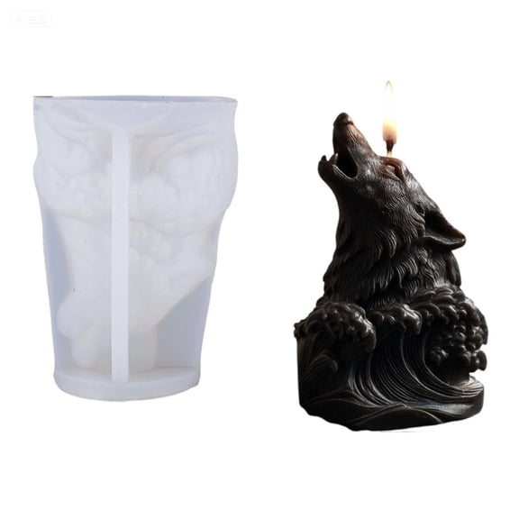 Wolf Head Mold for Making,Silicone Candled Mold Epoxy Resin Casting Molds Diys Soap