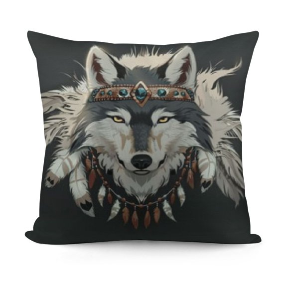 Wolf Head Pillowcase for Body Pillow Long Soft Throw Pillow Case Cover for Bed Couch