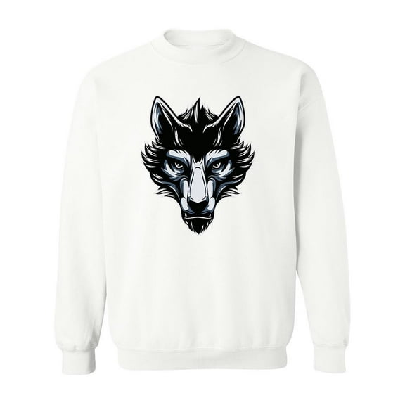 Wolf Head. Sweatshirt Men -Image by Shutterstock, Male 3X-Large