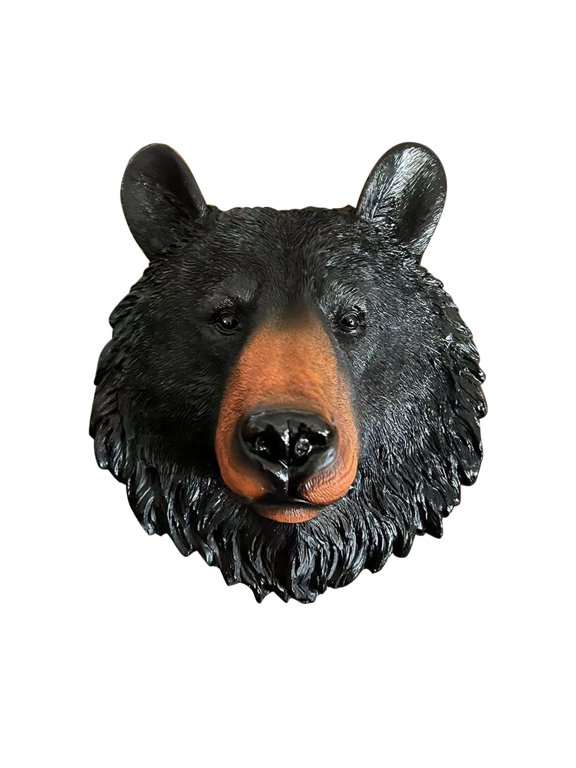 Wolf Head Wall Decor Lifelike, Usupdd Resin Animal Bust Sculpture for Home, Leopard Bear Head Wall Mount Statue for Living Room Bedroom Office Bar