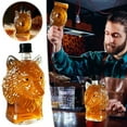 thumbnail image 1 of Wolf Head Whiskey Decanter, Usavan Premium Crystal Glass Bottle with Metal Lid, Domineering 3D Wolf Design for Whiskey Bourbon Scotch Gift Collection Display, 1 of 7