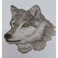 thumbnail image 1 of Wolf Head, Wolves, Embroidered Patch 6.4"x 6.5" Iron on, 1 of 1