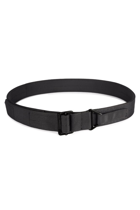 Heavy Duty Nylon Belt 1.75 Inch Adjustable Everyday Belt, Black, Medium