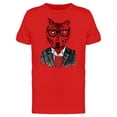 thumbnail image 1 of Wolf Hipster  T-Shirt Men -Image by Shutterstock, Male XX-Large, 1 of 2