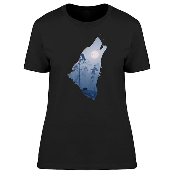 Wolf Howl Forest Inside Tee Men's -Image by Shutterstock