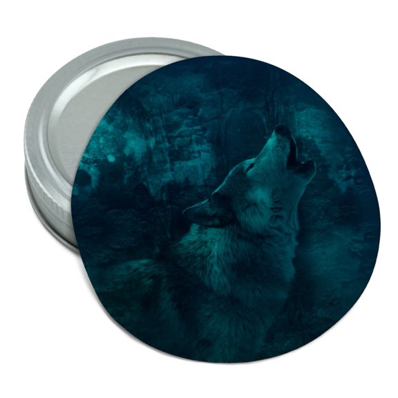 Wolf Howl Howling Blue Moon Wolves Round Rubber Non-Slip Jar Gripper Lid Opener