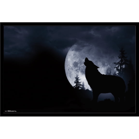 Wolf - Howl Wall Poster, 22.375" x 34", Framed