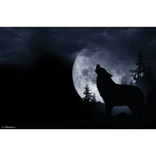 Howling Wolf - Fuzzy Velvet Coloring Poster 16x20 Inches 