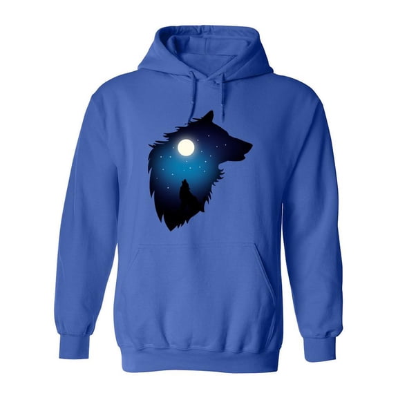 Wolf Howling At The Moon. Hoodie Women -SPIdeals Designs, Female 3X-Large