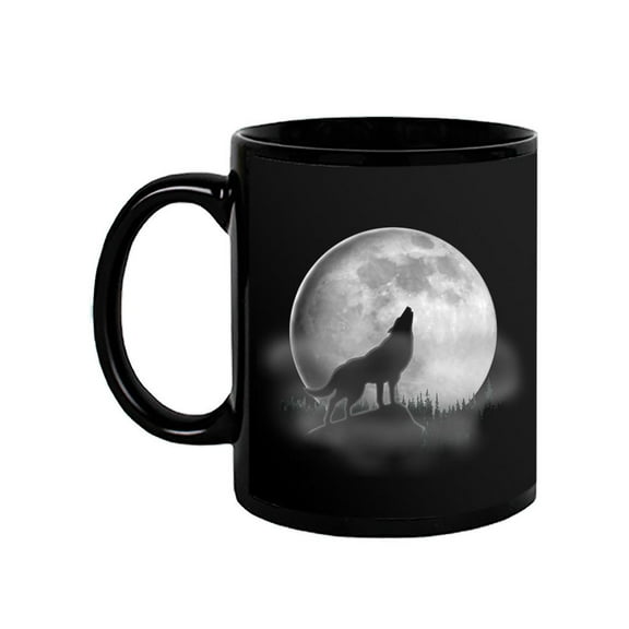 Wolf Howling At The Moon
 Mug - SPIdeals Designs,