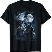 Wolf Howling At The Moon T-Shirt Wildlife Wolves Lovers Men T-Shirt Tops Tee