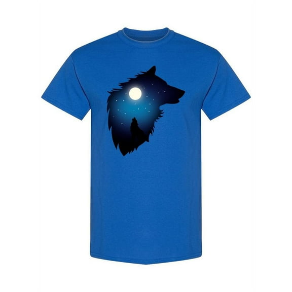 Wolf Howling At The Moon. T-Shirt Women -SPIdeals Designs, Female XX-Large