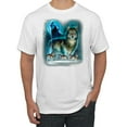 thumbnail image 1 of Wolf Howling At the Full Moon Wolf Pack Animal Lover Men's Graphic T-Shirt, White, 2XL, 1 of 3